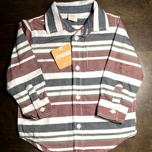 A little boys long sleeve cotton shirt